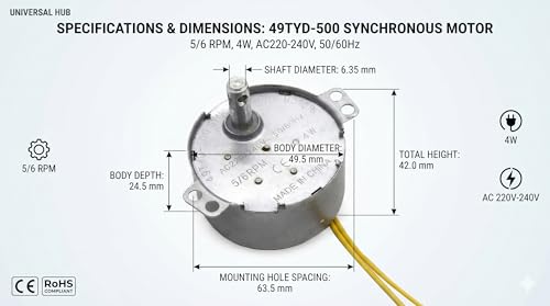 Image of AC Swing Motor Gearedmotor for Air Cooler Synchronous Motor 220-240V