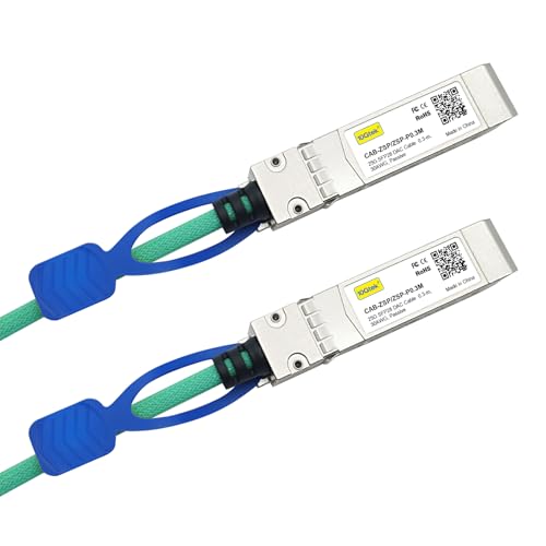 Image of 10Gtek 25GBASE-CR SFP28 to SFP28 Passive Cable, 32AWG, for Cisco SFP-H25GB-CU0.3M, Ubiquiti UC-DAC-SFP28, Supermicro, Mikrotik, Arista and More, Nylon Braided Jacket, 0.3-Meter(1ft)