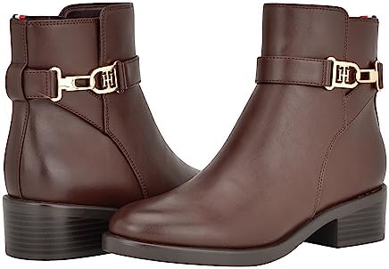 Tommy Hilfiger Women's IANZI Ankle Boot, Cognac 200, 9 | Image 5