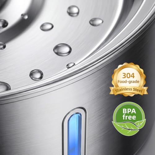 Jzlapro Wireless Cat Water Fountain,108oz Stainless Steel,Battery Operated — view 2