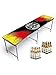 Produktbild BEERBALLER® DEUTSCHLAND Beer Pong Tisch | Inkl. 6x ERDINGER GRATIS | Schwarzes Gestell & kratzfeste Oberfläche | Klappbarer Bierpong Tisch mit Bällehalter & 6 Bier Pong Bälle | Bierpong Tische
