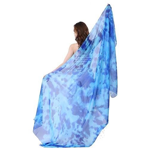250x120cm Belly Dance Scarf Hand Scarf Hand Thrown Gauze Gradient Tie-dye Scarf Veils2
