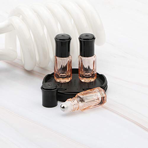 Newzoll Essential Oil Roller Bottles, 8Pcs 3Ml Roll-On Bottles With Opener Funnel, Mini Glass Massage Roller Bottles Roll On Vials For Perfume Lip Balms Aromatherapy, Bright Orange #TOP5