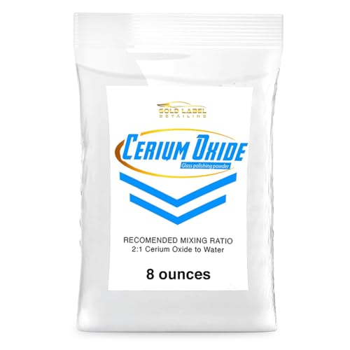 Optical Grade Cerium Oxide 8oz Glass Repair Powder | Glass Window and Windshield Repair | Optical Grade for use with Camera Scope Binocular Lens | Remove Scratches and Scuffs (8oz)