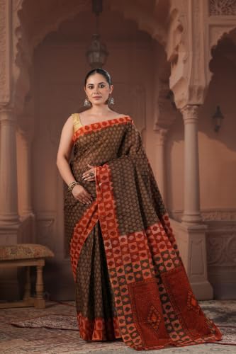 Image of TAMAIRA FASHION Mulmul Pure Cotton Saree For Woman |Office Wear Daily Wear Sarees For Women Without Blouse Piece(Available in 15 Colours)