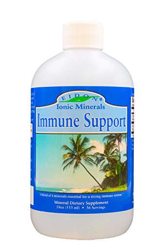 Eidon Immune Support Liquid Concentrate - Immune Booster, Support & Maintain a Healthy Immune System, All-Natural, Bioavailable, Ionic, Vegan, No Preservatives or Additives - 18 Ounce Bottle