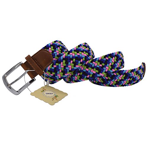 Vonsely Stretch Belt, Elastic Belts Braided Fabric Belt Colorful Woven Belts (V1) #TOP4