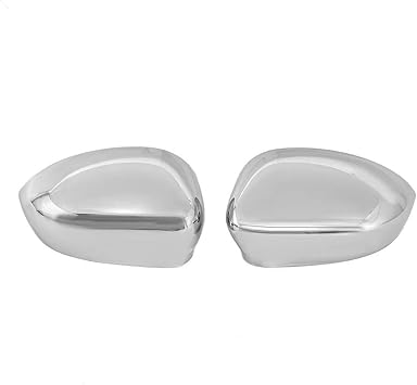 Wing mirror Car Accessories Rearview Mirror Cover Cap 735452185 Replacement for Fiat For 500 2007 2008 2009 2010 2011 2012-2023 735452186 Cap Housing Glossy Black RightChrome Pair