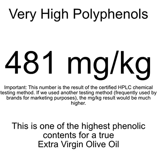 2023 Gold Medal Winner, High Phenolic (481Mg/Kg), Usda Organic Greek Extra Virgin Olive Oil, Kosher, Greece, Cold Extracted, 16.9 Oz Bottle, Koroneiki, Pj Kabos “Family Reserve Organic -Medium” #TOP2