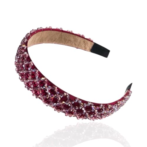 Cerchietto Donna Elegante per Cerimonia ed Eventi importanti, con astuccio in Organza (Borgogna, Modello2)