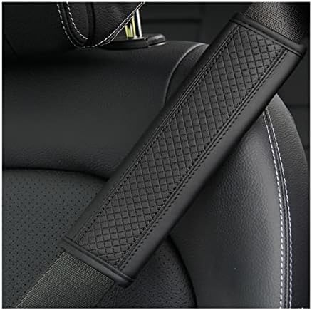 zipelo 2PCS Car Seat Belt Cover, Soft Shoulder Strap Covers Harness Pads, Safety Leather Seatbelt Comfort Driving Cushion Protect Your Neck and Shoulder Universal for Car, Truck, SUV (Black)