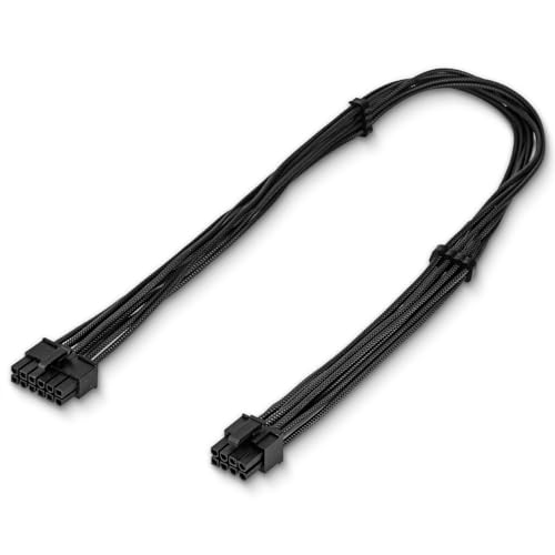 PCIE Kabel für Be Quiet, PSU 12 Pin Stecker auf PCIe 8 Pin (6+2) Stecker Stromversorgung ummanteltes Kabel für be quiet Power Supply