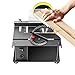 Mini Table Saw, Multi Functional Cutting Tool Machine for Aluminum Alloy Acrylic Cutting, 7 Gears Adjustable Speed & 0-90°Angle Cutting, 4200-8500RPM Cutting Bench