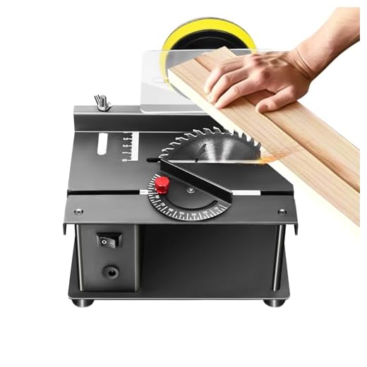 Mini Sliding Table Saw, 110-240V 0°-90° Angle Adjustment Motor Rotating Speed 8500/min, Household Model Cutting Precision Bench Saw for Woodworking DIY Hobby
