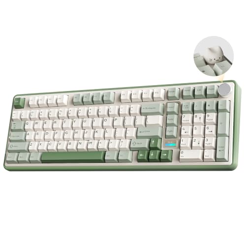 Image of YUNZII B98 PRO 96% Wireless Mechanical Keyboard (Matcha Green, Milk Switch)