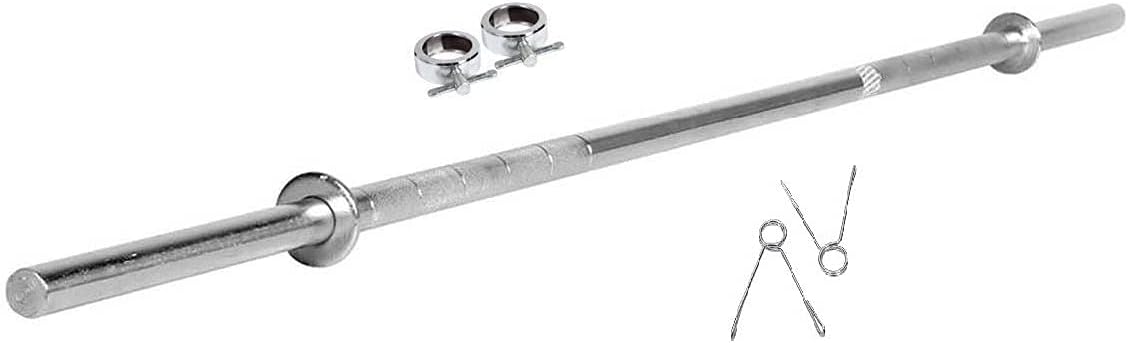 SmartKart Weight Lifting Rod, Gym Rod, Chrome Plated Steel Gym Rod, 4 Feet Straight Bar (4Ft Straight, 25MM)