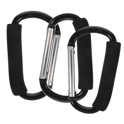 Toddmomy Stroller Hooks 3pcs Aluminum Alloy Heavy Duty Hangers Practical for Baby Stroller Shopping Cart