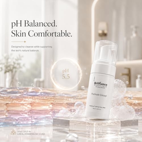 Image of Brilliance Foaming Face Wash 100ml with 1% Salicylic Acid, Ceramide & Vit C