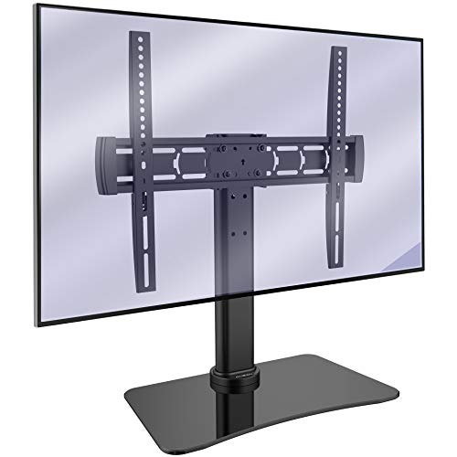 Invision TV stand TV stand kantelen en voor 32-55 inch OLED LCD Flat & Curved TV - Max. VESA 400x400mm - Max. Gewicht 40kg - 8mm basis van gehard glas [RS400 ScreenStation ]