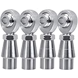 YIFUOK 5/8''-18 Heim Joint Rod End with Spacer,Tube Adapters & Jam Nuts .625” Chromoly Joints Heat Treated for Steering and Suspension, Traction Bars,Links Joints-2set