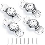 Amaxiu 2 Pairs Metal Window Shade Brackets (4PCS) - Heavy Duty Roller Shade Hardware Inside Mount with Screws for Living Room Bedroom Office(4)