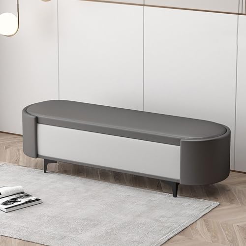 Banco otomano de almacenamiento, organizador de zapatos tapizado para entrada, asiento de espuma versátil para sala de estar, dormitorio y pasillo, decoración elegante y funcional del hogar