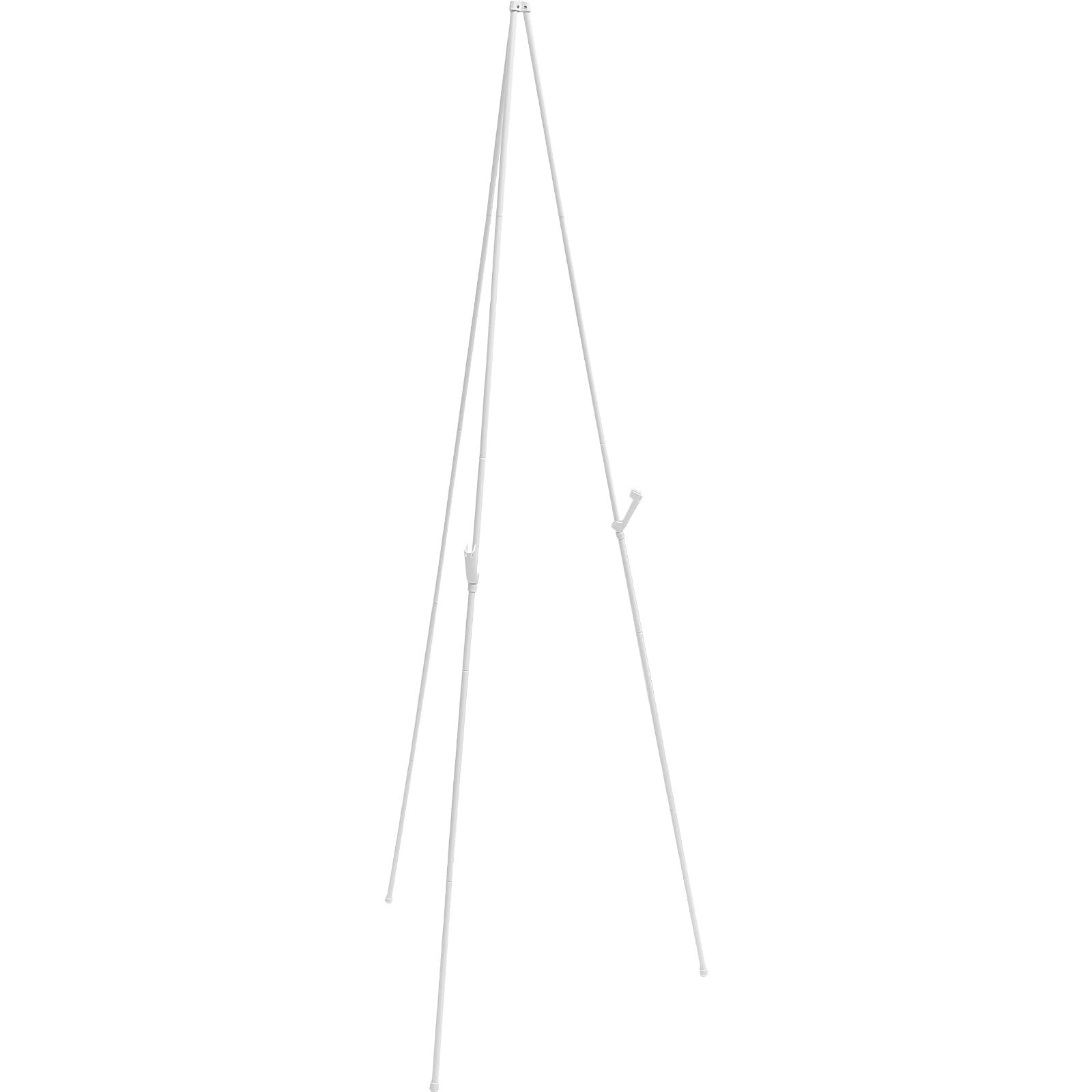 Cavalletto Pieghevole in Metallo Bianco Multiuso Stabile per Pittura e Presentazioni, per Esterni e Tavolo, Supporto Pratico per Tele e Disegni