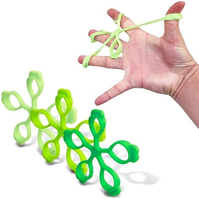 3PCS Finger Stretcher Resistance Bands Strength Trainer for Forearm Exercise Guitar Finger Strengtheners Rock Climbing 6.6 8.8 11 Pounds