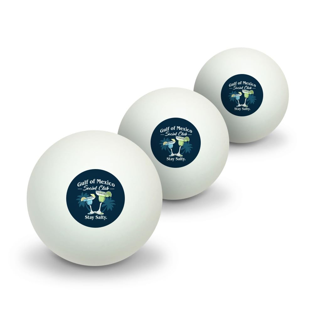 GRAPHICS & MORE Gulf of Mexico Stay Salty Novelty Table Tennis Ping Pong Ball 3 Pack