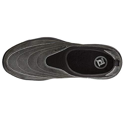 Propét Men M3850 Wash & Wear Slip-On Ii Slip Resistant Sneaker, Sr Pewter Suede, 15 Wide #TOP5