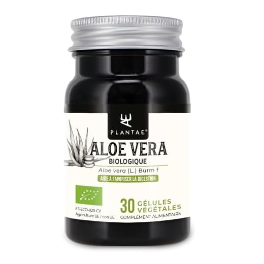 Aloé Véra écologique * Plantae * 30 gélules végétales * Concentré de feuilles d'aloe vera * Digestion + système immunitaire
