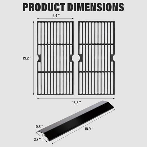 Utheer Grill Part for Oklahoma Joe's Longhorn Combo 3-Burner Charcoal/Gas Smoker, Grill Grate + Heat Plate for 15202029 12201767 14201767, Heavy Duty Oklahoma Joe Smoker Accessories - Image 2