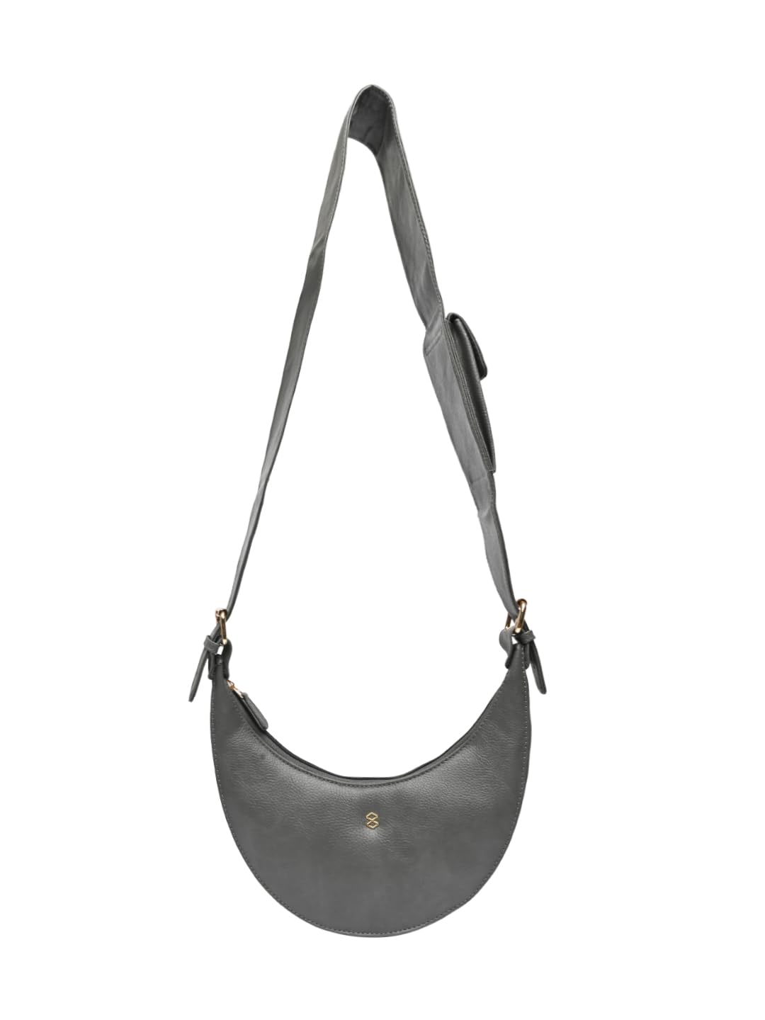 HORRA Half Moon Crossbody Sling Bag for Women Stylish With 2 Straps- Grey | Faux Leather Sling Bag for girls, Ladies Crossbody Bag, Womens Sling Bag (B0CC2ZZ8XT) Amazon Price History, Amazon Price Tracker