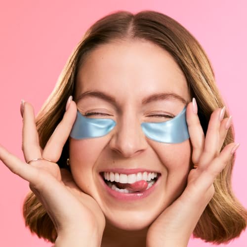 Image of grace & stella Award Winning Under Eye Mask Reduce Dark Circles, Puffy Eyes, Undereye Bags, Wrinkles, Gel Under Eye Patches, Small Gifts for Women, Gifts Under 10 Dollars, Vegan (6 Pairs, Blue)