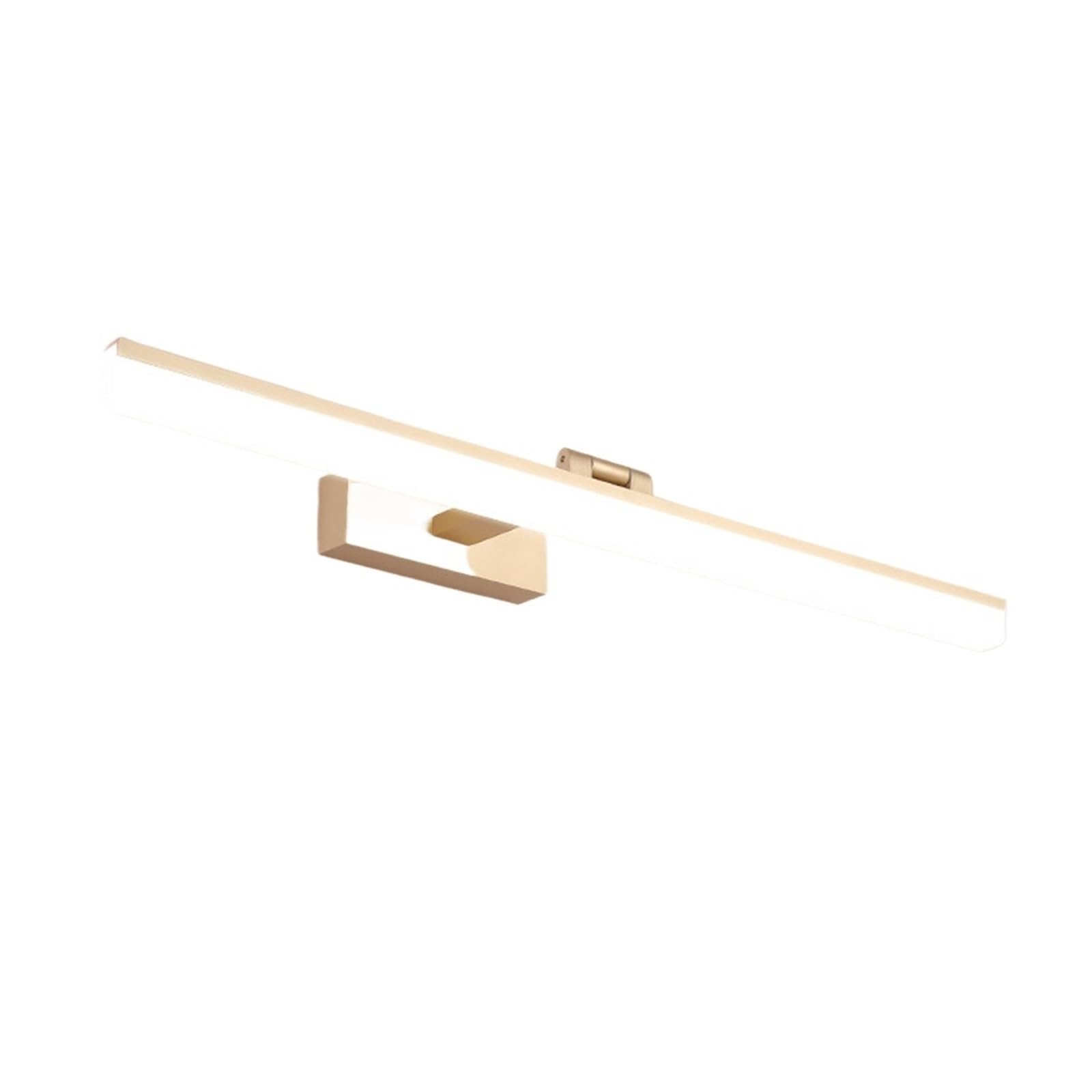 CUDTAPI LED Mirror Light Bathroom Wall Lamp, Mirror Lights Bathroom Cabinets 40cm 50cm For Picture Sconce Home Waterproof Makeup 12W(C gold,2700-3500K,50cm)
