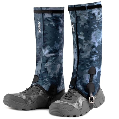 GearOZ Polainas de nieve de caza, polainas de invierno impermeables para hombres y mujeres, cubiertas ligeras para botas de caza de nieve, resistentes al agua, zapatos de invierno para cazadores al