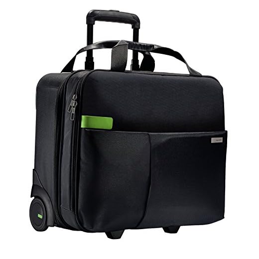 Leitz Smart Traveller, Maleta de mano, Poliéster/Metal/piel, 42 cm, Negro