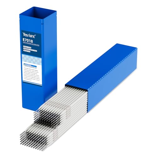 YesRight E7018 Welding Rods 3/32 5LB Low Hydrogen Carbon Steel Stick Electrodes All-Position Arc Welding Equipment for AC/DC Strong & Tough Welds Moisture-Resistant Coating