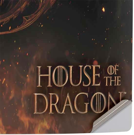 Skinit Decal Gaming Skin Compatible with PS5 Pro Console - Officially Licensed HBO House of The Dragon Flaming Tararyen Sigil Design