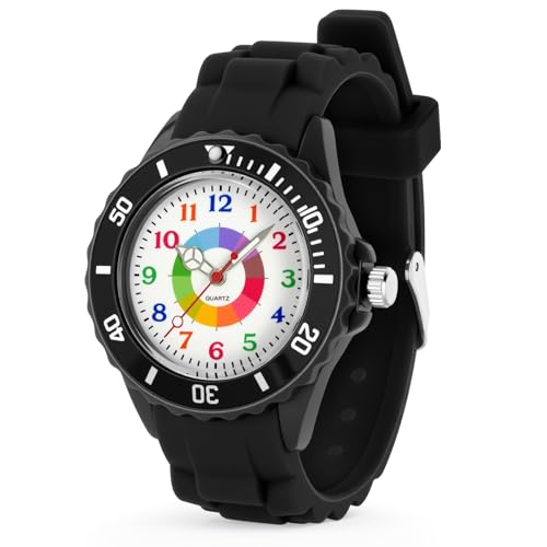 OSDUE Montre Enfants 30M Étanche,12h Montre-Bracelet pour Enfant Mouvement à Quartz Éducative Cadran Sportive Montre Analogique pour Cadeau Junior...