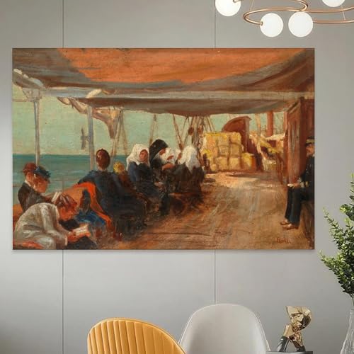 Passagers sur le pont tableaux décoratifs pour chambre unframe - 5