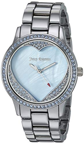 Juicy Couture Black Label Women's JC/1101BMSV Genuine Crystal Accented Silver-Tone Bracelet Watch