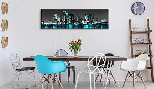 Boston Wall Decor Black And White Canvas Wall Art For Bedroom Decor Modern Prints Boston Skyline City Paintings Poster Cityscape Pictures For Living Room Stretch Framed Artwork Room Home Decorations #TOP4
