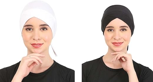 Pack of-2 Turban Design 1 layer Pure Cotton Muslim Women Under Hijab Cap