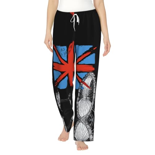 Pantalon de détente motif drapeau britannique avec poches