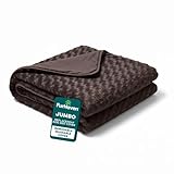 Furhaven Ersatz-Hundebettbezug, ultraplüschiges Kunstfell und Wildleder, konturiert, Luxus-Liege, maschinenwaschbar, Schokoladenbraun, Jumbo (XL)