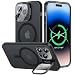 Produktbild OLHAOMAO für iPhone 14 Pro Max Kameraschutz Hülle für MagSafe mit Unsichtbar Ständer, Dünn Magnetische Stoßfeste Handyhülle für iPhone 14 Pro Max Schutzhülle für iPhone 14 Pro Max Case Matte Schwarz