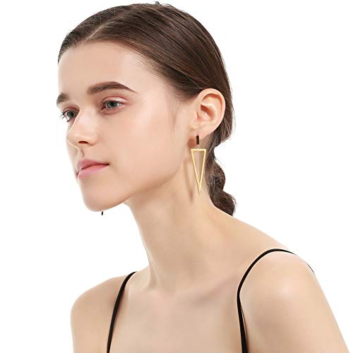 LILIE&WHITE Metal Triangle Danlge Drop Earrings For Women Costume Jewelry2