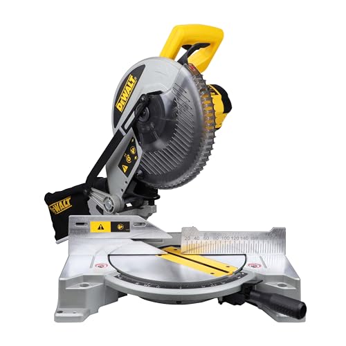 DEWALT DW714 Sierra de inglete compuesta de 1650 W, 10 pulgadas con hoja TCT 80T, eléctrica con cable
