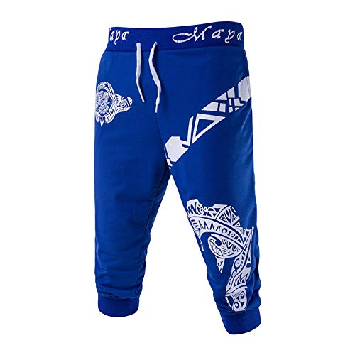 MYNKYLL Calça de moletom masculina casual moda verão estampa de sete pontos calça de moletom masculi